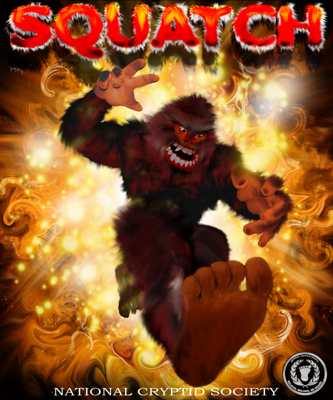 Squatch T-shirt_template-Merch_by_AMZN small