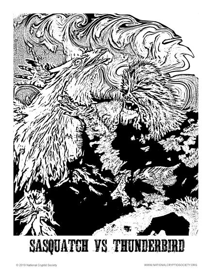 Sasquatch Vs Thunderbird color page